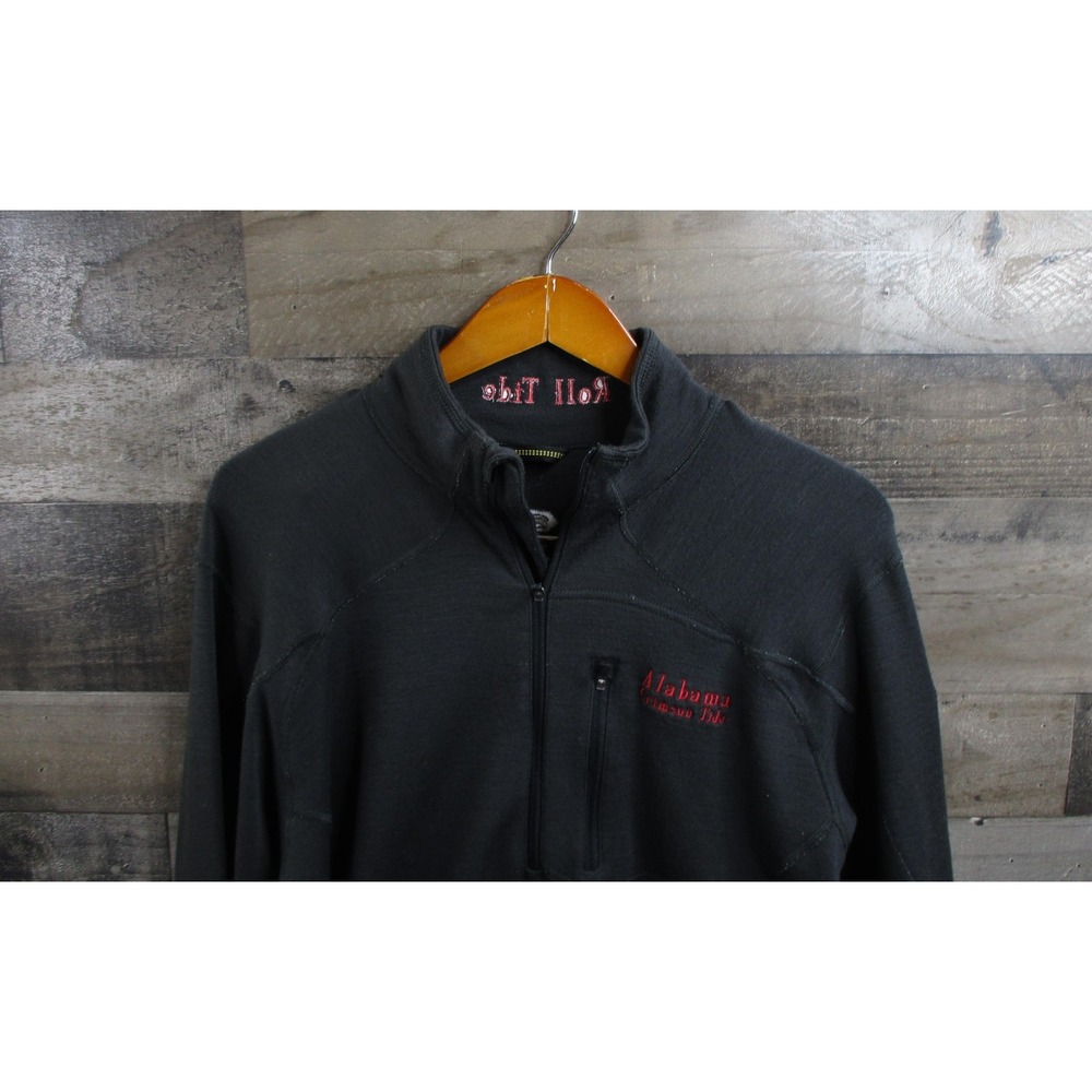 Alabama Crimson Tide Sweater Mens Large Black Mountain Hardwear 1/4 Zip Pullover